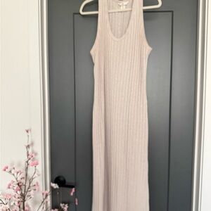 H&M Ribbed Knit Maxi Dress - Cream